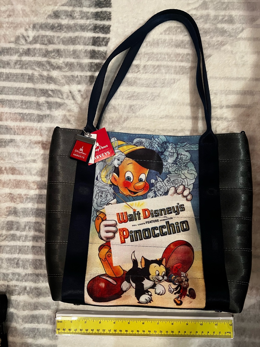 Harveys -BNWT- Pinocchio tote with crossbody strap and Disney bag charm